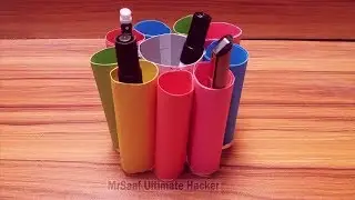 How to Make Pen Stand - Origami Pen Holder - Mrsaaf Crafts