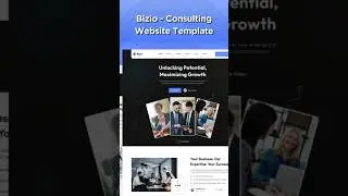 Bizio   Consulting Website Template #websitetemplate #consulting #shorts