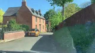 Driving through the historical village of North Kilworth, Leicestershire, England