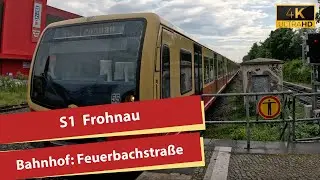 (4K) S1 Einfahrt S-Bahn Berlin Feuerbachstra&szlig;e