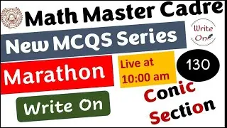 Math Master Cadre | Conic Section| Most Important MCQs |Ch-12 |New Classes #mastercadre