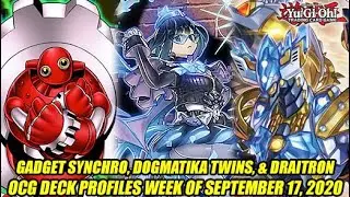 Гаджет Синхро, Догматика Твинс и Драйтрон &mdash; профили колод Yu-Gi-Oh! OCG на неделю 17 сентября 2020 г.