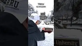Winter on campus at Royal Roads University