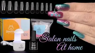 BEETLES NAIL TIP AND GLUE KIT REVIEW |SALON NAILS AT HOME|Michelle