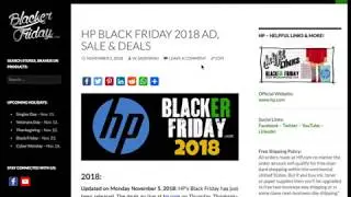HP Black Friday 2018 Ad Preview