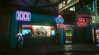 A Night Stroll Through Cherry Blossom Market & Jig Jig Street | Cyberpunk 2077 (4K Ultra)