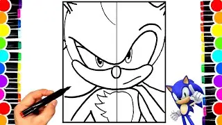 Sonic and Shadow Coloring Pages NEW Coloring and Draw Sonic Coloring Compilation one face