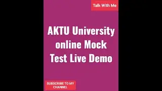 AKTU University online Mock test live Demo