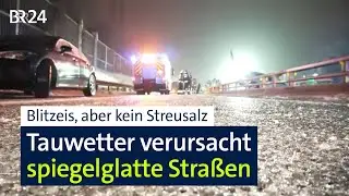 Jetzt taut's: Glatteis, Massenkarambolagen und blockierte Straßen sind die Folge | BR24