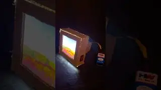 How to make a LED TV at home using Cardboard LED module - Cardboard TV making - TV making #shorts