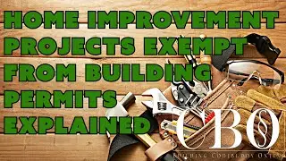 Types of Work Exempt From Building Permits -- v 2.0