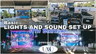 BASIC LIGHTS AND SOUND SET UP FOR 18TH BIRTHDAY powered by UMD PRO Lights and Sounds 