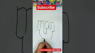 Man Face Drawing | Easy Cartoon Man Sketch #Shorts #viral #art #trend