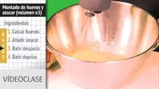 Montado de huevos y azucar (volumenx3)