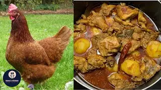 আলু দিয়ে দেশী মুরগির ঝোল || Organic Hard Chicken curry @ShovasKitchen || 4K