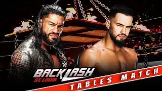 TABLES MATCH! Roman Reigns vs Austin Theory Full Match WWE Backlash 2025 Highlights