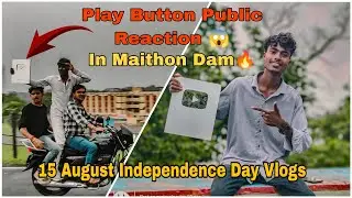 Silver Button Public Reaction😱🔥 | 15 August Independence Day #Vlogs 