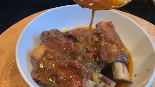 Beef rib cooked in the African Congolese way 