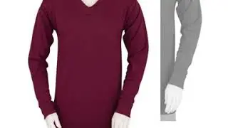 Styllion Big & Tall V Neck Long Sleeve Tee for Men &ndash; Heavy Weight &ndash; Stretch &ndash; VLS