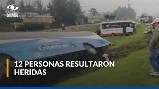 Grave accidente de dos buses intermunicipales en la vía Tunja-Bogotá