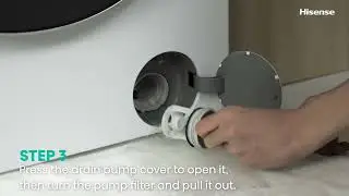 How to clean the drain pump filter on a Hisense washing machine