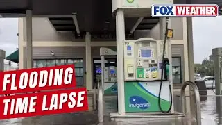 Watch: Flooding Takes Over Gas Station During High Tide in Charleston