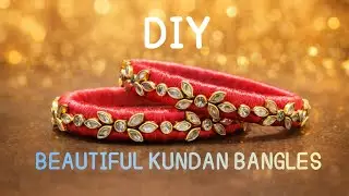Old Bangles Makeover 🤩 | DIY Beautiful Kundan Bangles✨#diy #craft #bangles #handmade @Craftbyseema 