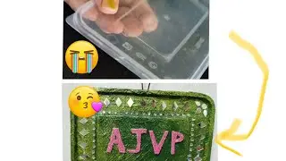 Don't throw away food containers anymore 😱 Name plate from scratch #diyidea #bestoutofwastecraftidea