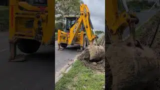 JCB 3dx Loader Folding & mini roller work#jcb #jcb3dx #tractor #trackloader #jcbattachments#trackhoe