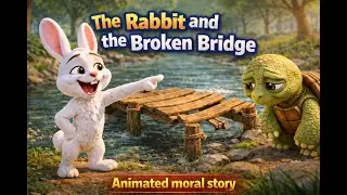 The Rabbit and the Broken Bridge 🐇🌉| AI Animated Powerful Moral Story for Kids | Wisdom vs Pride