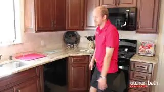 Kitchen Cabinets With Unique Pet Friendly Feeder