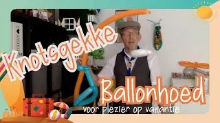 Ballonhoed met hamer - Ballonworkshop | de Haagse ballonnenboer (42ste live) Ballonfiguren maken