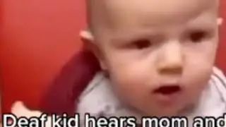 &ldquo;Deaf kid hears parents for first time&rdquo;🧡