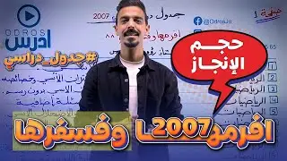 جدول دراسي لجيل 2007 | افرمها وفسفرها | رؤوف برجوس
