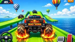 MAD HORN Monster Truck 🔥 Crazy Track Gameplay 2 january 2026 #monster #truck 