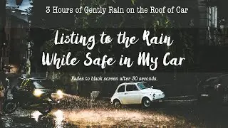 3 HOURS OF FEELING SAFE IN MY CAR LISTENING TO THE RAIN - Fade to black - White Noise - Relaxation