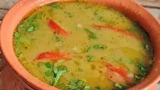 Just Fresh Ingredients | Green Peas Liquid Dal 🌱 | No Powder Masala | Clean Eating Recipe 🌿  