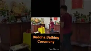 Buddha bathing ceremony in vietnam at home