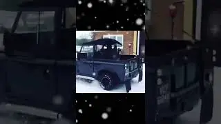 Series Land Rover drifting! Ford V6 engine #landrover #ford #engineswap #garage #workshop #snow