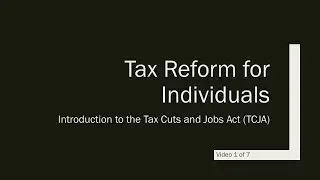 US Tax Reform and the Non-resident Business Owner - Video 1 of 7