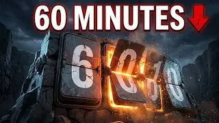 60 Min [ 1 Hour ] Countdown Flip Clock Timer