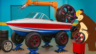 Farm Works Farmer Repairs & Transforms Rusty Canoe into Amphibious Boat | Farm Cartoon