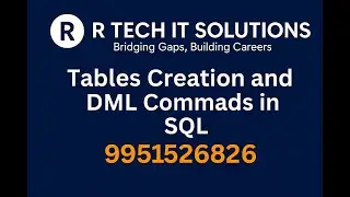 How to Create Table in SQL & DML Commands in Telugu | R Tech IT Solutions | 100% Job Guarantee |
