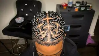 Freestyle Cornrows on Men&rsquo;s Natural Hair 👨🏾&zwj;🦱 | Clean Protective Style 💪🏽