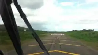 Landing runway 29 at Arroyo Barril Airport, Samana, Dominic