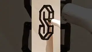 LETTER 3D 'S' 🔥. what's next?? 🤔✨. #shorts #art #3D #drawing #subscribe #speedpaint