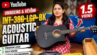 🎸 Intern INT-38C-LGP-BK Acoustic Guitar Unboxing | Linden Wood & Rosewood | Multicolor Guitar Review