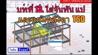 บทที่ 13. ใส่จันทัน แป และแผ่นหลังคา สำหรับโปรแกรม TSD : Tekla structure designer
