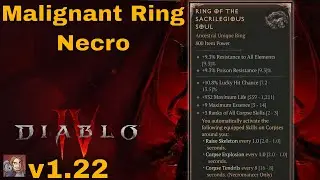 Diablo IV Unique Items - The Ring of The Sacrilegious Soul (Malignant Ring) [Patch 1.22]