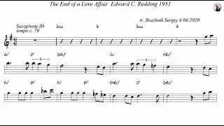 The End of a Love Affair Edward C  Redding 1951 Tenor Sax
